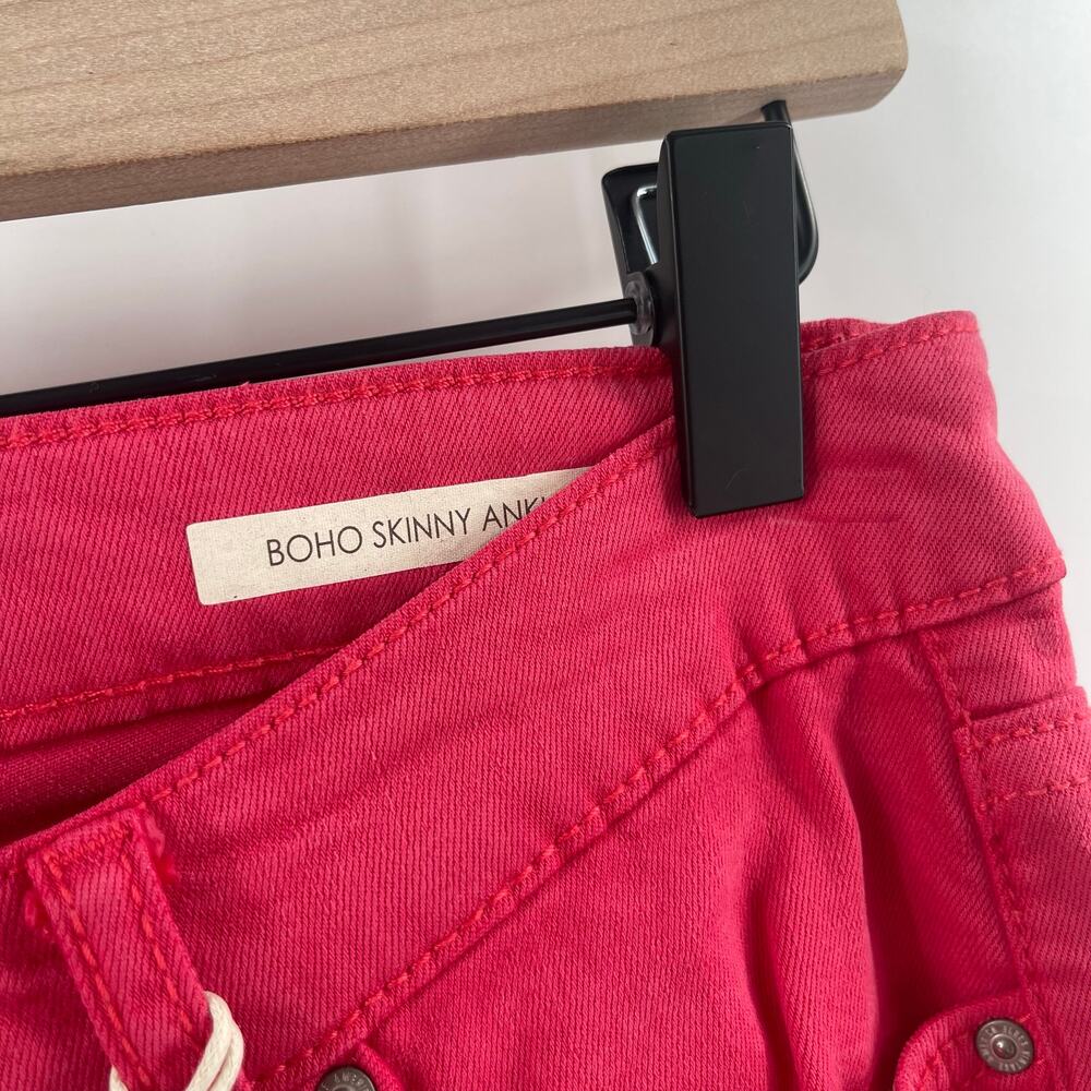 VINTAGE AMERICA BLUES Jeans Size 6R/28 Missy Stretch Skinny Red/Pink Zipper NWT - Picture 8 of 15